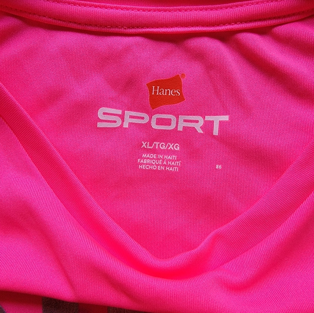 T-shirt, Hanes sport, new, pink. Rule the field - Picture 3 of 7
